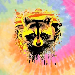 Racoon Tie Dye animal art design T-Shirt