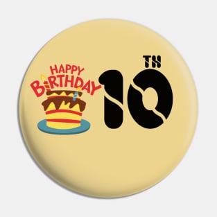 happy birthday 10th Pin