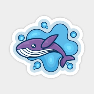 cute ocean whale design Magnet