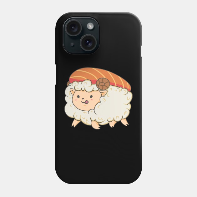 The Sheep Sushi Phone Case by Illustrasikuu