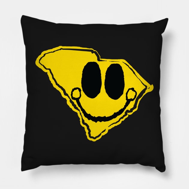 South Carolina Happy Face Pillow by pelagio