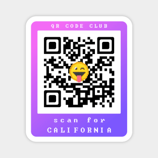 Scan for California, Qr Code Funny Memes -41 Magnet