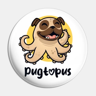 Pugtopus (on light colors) Pin