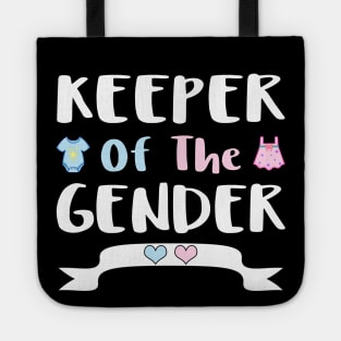 Keeper Of The Gender Gift, Cute Gender Reveal Party Idea Tee Tote