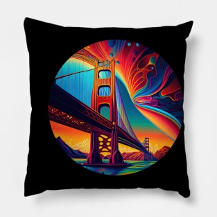 Golden Gate Bridge v2 (no text) Pillow