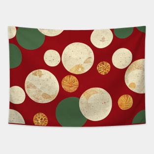 Vintage patchwork pattern with circles Tapestry