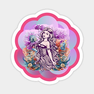 Mermaids of the Ocean bubbles Magnet