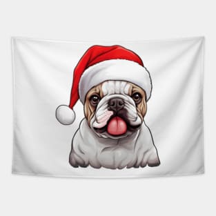 french bulldog christmas Tapestry