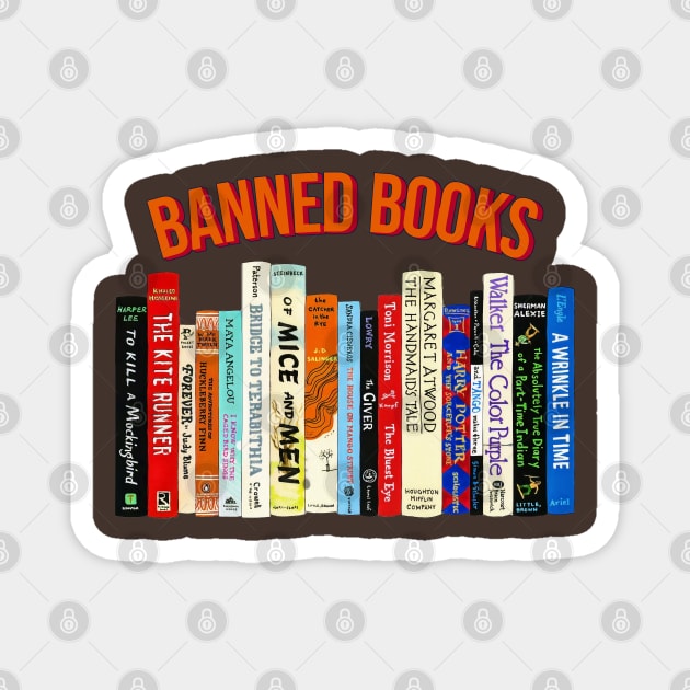 Books Behind Bars | Banned Books | Banned Books Unisex Tees | Reading Shirt | Librarian Shirt Magnet by akastardust