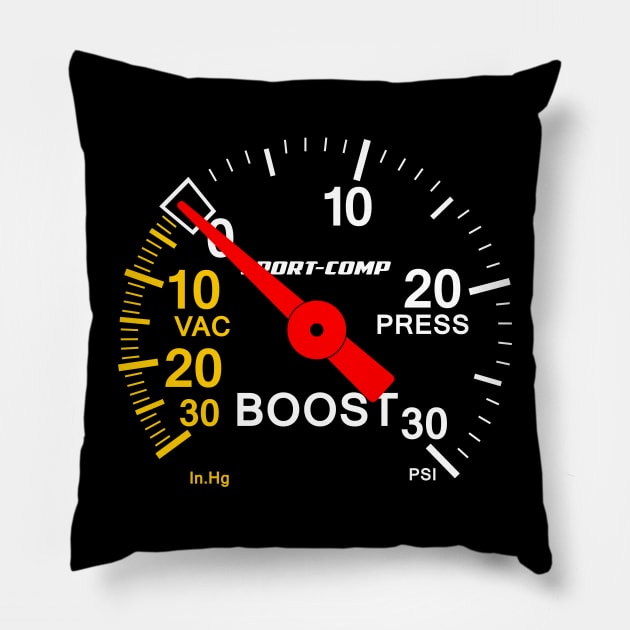 nos turbo boost gauge Pillow by small alley co