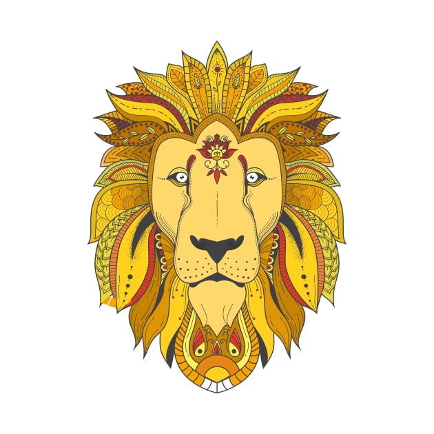 Lion Pattern Design Artwork by Utopia Shop