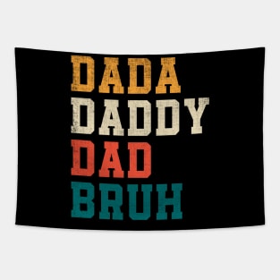 Dada Daddy Dad Bruh Funny Father's Day Retro Tapestry
