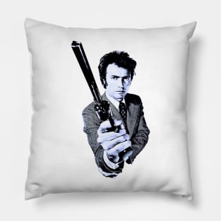 Clint Eastwood (Blue) Pillow