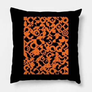 Electronic Musician Synthesizer Pattern Orange Pillow