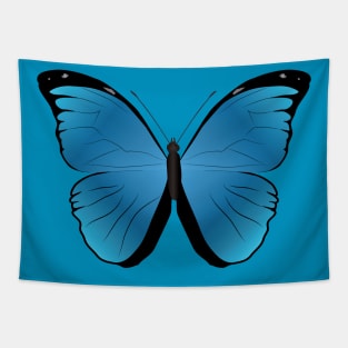 Morpho menelaus blue butterfly Tapestry