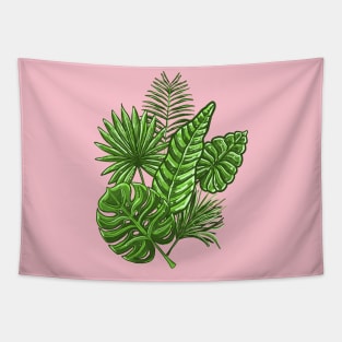 Tropical palm leaves Tapestry