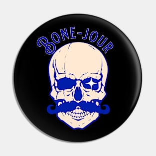 Bone-jour for Halloween Pin