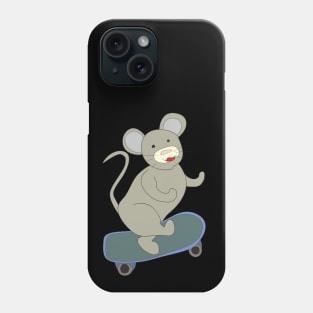 Mouse on a skateboard Phone Case