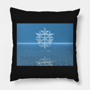 Fractal Snow Crystal on an Icy Sea Pillow