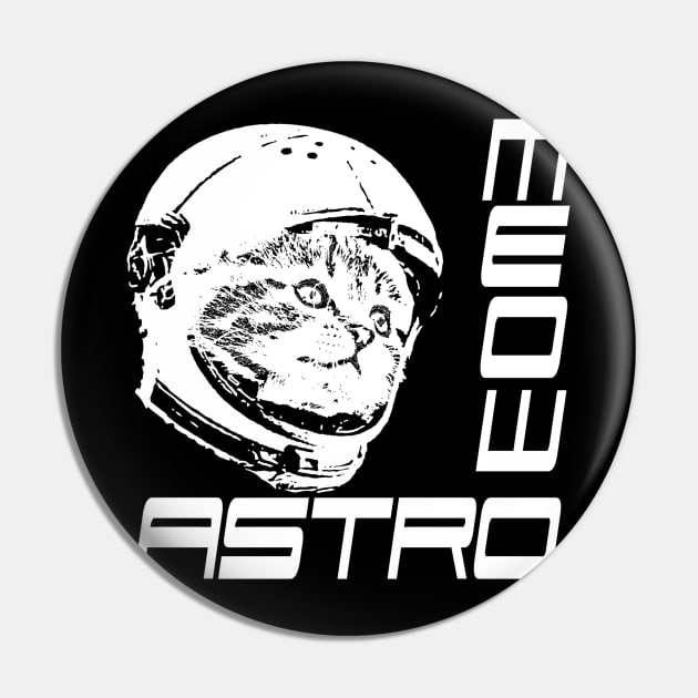 Astro Meow - Cat Astronout Pin by eggtee_com