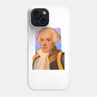 French polymath Pierre-Simon Laplace illustration Phone Case