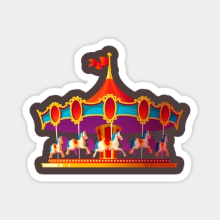 Carousel Merry Go Round Pony Horse Magnet