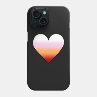 Cute Pink Orange Gradient Heart Sticker Phone Case