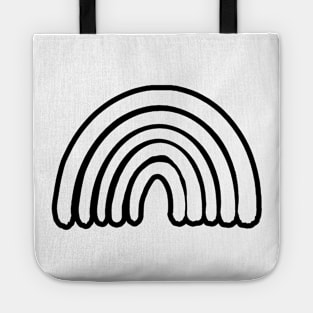 black rainbow aesthetic Tote