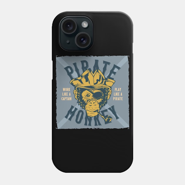 Pirate Monkey Phone Case by BrillianD