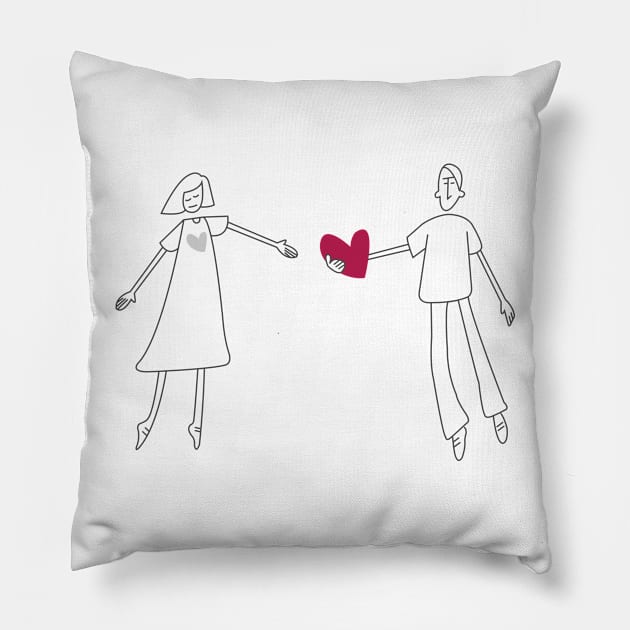 I Heart You Pillow by LjM