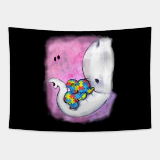 Autism Awareness Elephant Tapestry