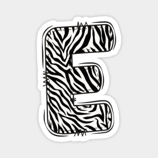 Zebra Letter E Magnet