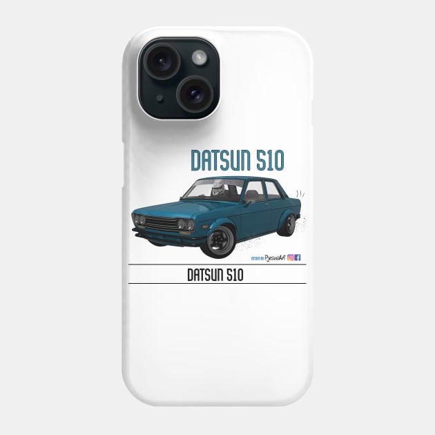 Datsun 510 Baby Blue Phone Case by PjesusArt