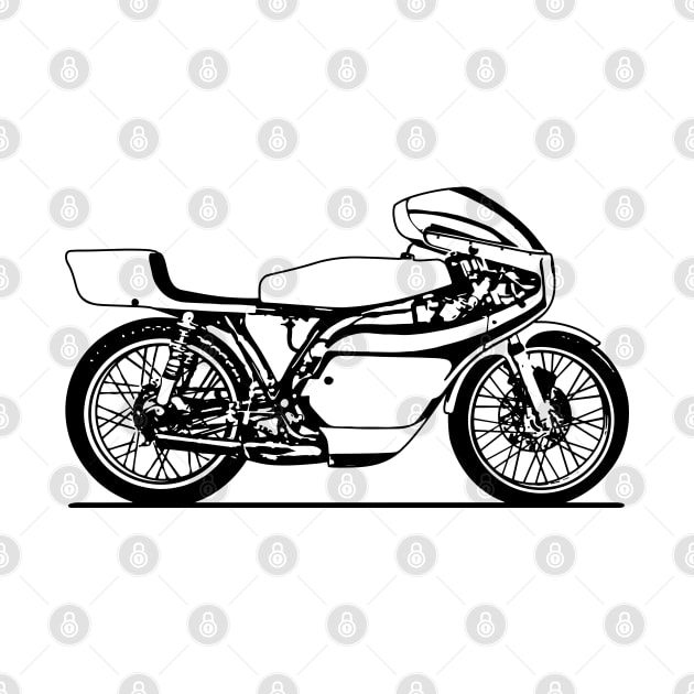 MT125R Motorcycle Sketch Art by DemangDesign