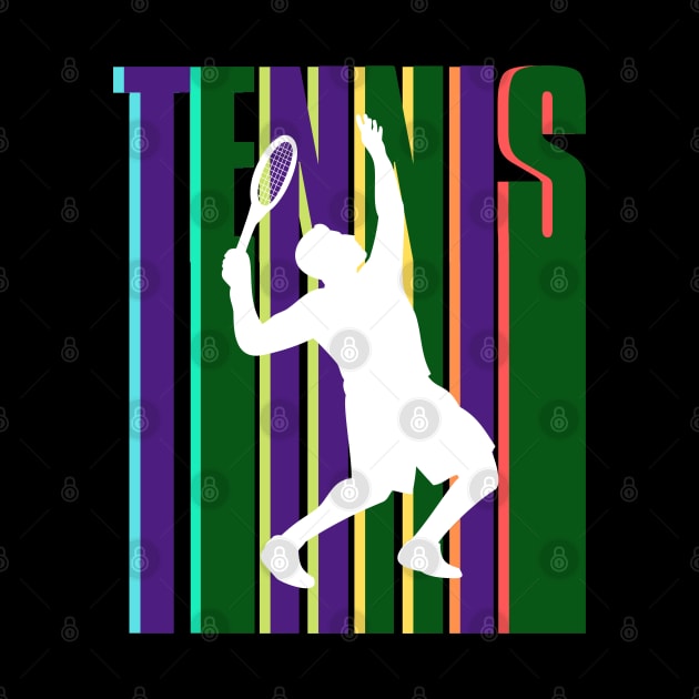 US Open Tennis Player Silhouette by TopTennisMerch