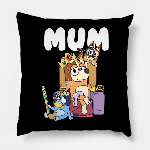 mum queen style Pillow by Otis Prank Calls