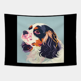 Retro English Springer Spaniel: Pastel Pup Revival Tapestry