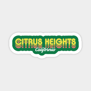 Retro Citrus Heights California Magnet