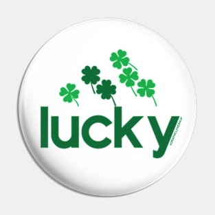 Lucky Clovers, logo inspired, St. Patrick's Day © GraphicLoveShop Pin