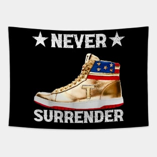 Trump Sneakers Never Surrender Pro Trump Tapestry