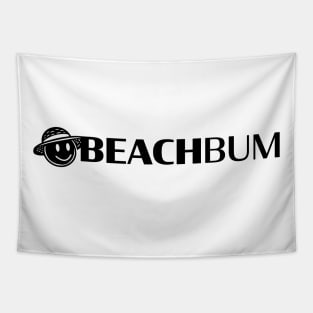 Beach Bum: Smiley Face (Black) Tapestry