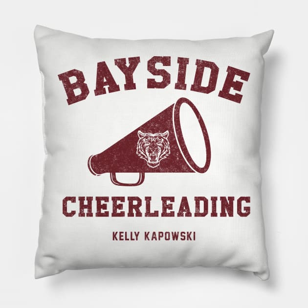 Bayside Cheerleading - Kelly Kapowski - vintage logo Pillow by BodinStreet