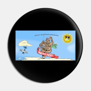 Matty Fest Matty Matheson Funny Hi Meme Ticket Plane Pin