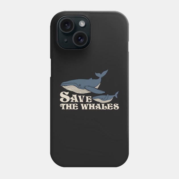 Save The Whales Phone Case by Luna Illustration