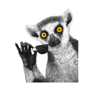 Lemur with coffee T-Shirt