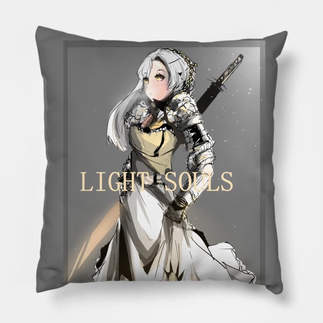 Dark becomes light Pillow by Roots