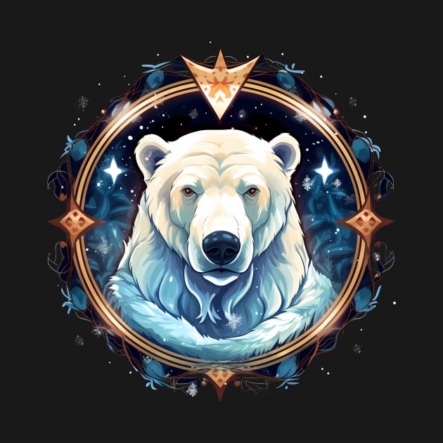 Polar Bear in Ornament, Love Bears by dukito