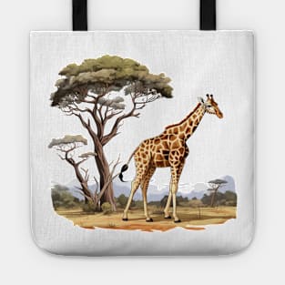 Watercolor Giraffe Tote