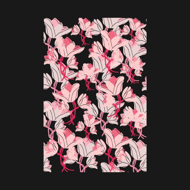 Pink flower pattern by PedaDesign