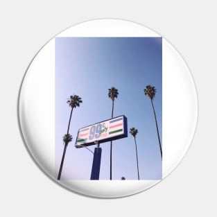 Palm trees and billboard at sky - Aesthetic Pin